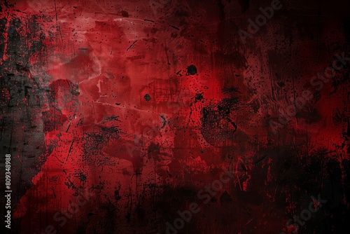 abstract red background with black grunge background texture in modern art design layout, Dark Red horror scary background. Dark grunge red texture concrete. Dark grunge red concrete.