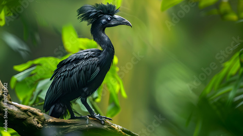 The Majestic Umbrella Bird - An Elusive Beauty in the Enthralling Rainforest