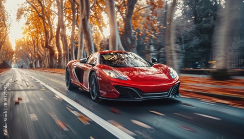 With each passing moment, the supercar becomes a blur of minimalist elegance, a fleeting glimpse of speed and style.