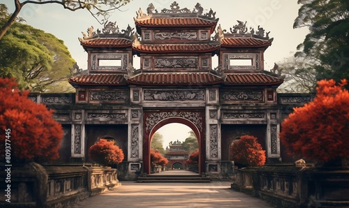 Gate of the Forbidden City in Hue, Vietnam.