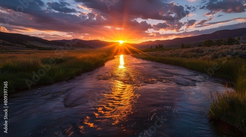 Against the backdrop of golden sunsets and star-studded skies, the East Fork River in Wyoming becomes a canvas for the play of light and shadow, creating a mesmerizing spectacle for all who behold it.