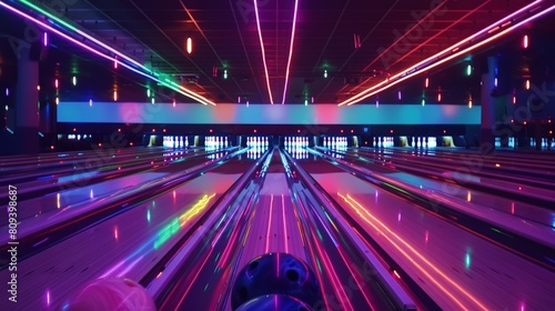 Against the backdrop of neon lights and colorful lanes, bowlers of all skill levels come together to enjoy a fun-filled evening of strikes and spares.