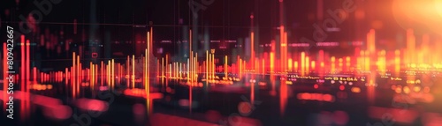 3D candlestick chart of stock market prices, suitable for technical analysis workshops or professional trading courses