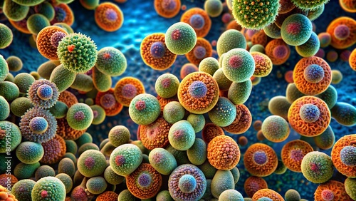 Highly Magnified View Reveals Stunning Geometric Patterns Crafted by Densely Packed Bacterial Community.