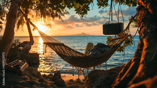 hammock at sunset