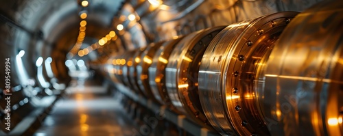 Visual depiction of uranium fuel rods being carefully stored in a secure nuclear facility, highlighting the metallic sheen and cylindrical shape