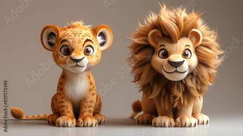 The Adorable Little Lion Cub Character Mascot IP Asset Set Vol. 1. Perfect for Web, Message Apps Stickers and Print
