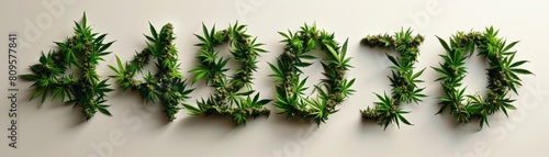 420 spelled out in marijuana leaves