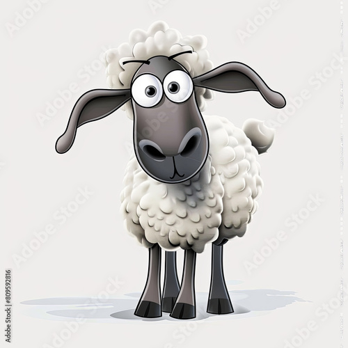 ilustración de oveja divertida