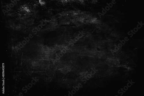 Black grunge scratched background, old distressed scary texture