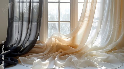 curtains in the window