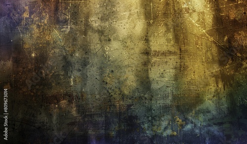 Abstract Grunge Background with Colorful Textures and Lighting Effects