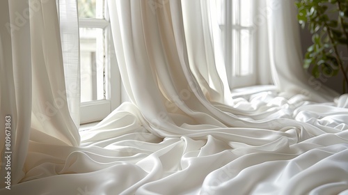 white curtain with curtains