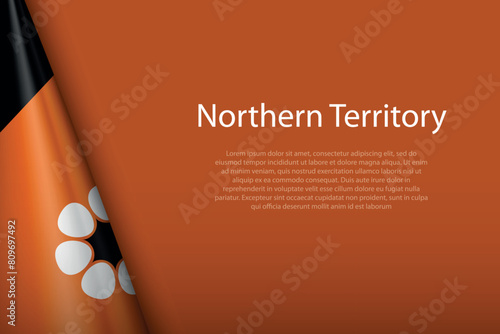 3d flag Northern Territory, region of Australia