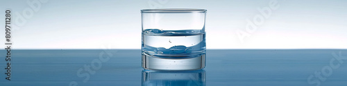 Clean drinking water sparkles in a transparent glass, a beacon of health and well-being