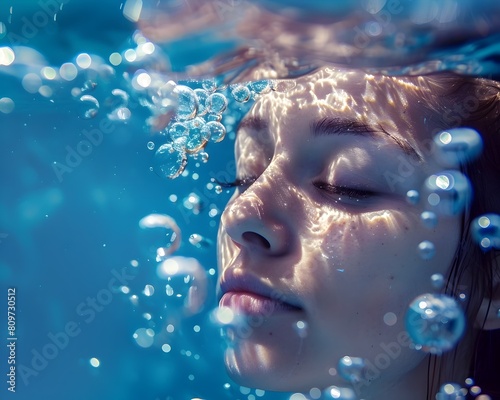 Refreshing Immersion in Surreal Dream Bubbles: A Tranquil Mind and Body Cleanse