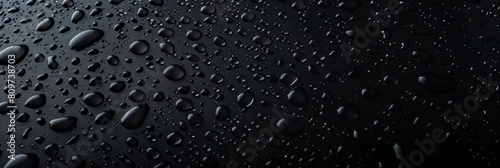 water droplets on a black background, water texture surface, water drop texture on black background