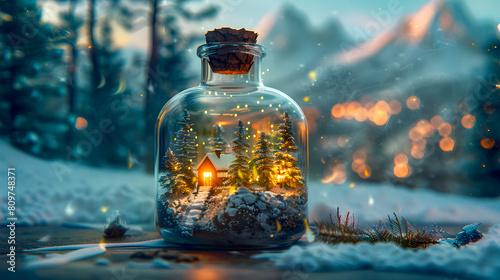 Winter Wonderland in a Jar - Captivating Christmas Scenes Experience the enchantment of the holiday season in these charming wintery dioramas