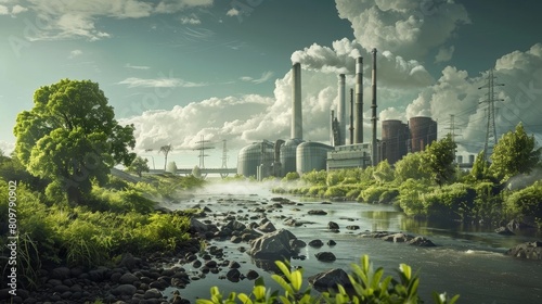 Industrial Power Plant Landscape with Carbon Neutrality Pledge Commitments and Emissions Reduction Actions