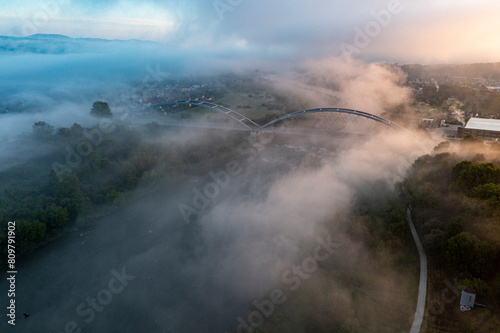 Dolina Dunajca, Poranne mgły, Małopolska, Poland, EU