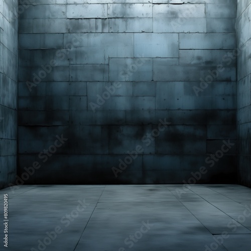 Empty concrete basement with lateral lights, Interior concept background