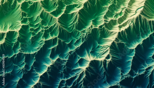 Rugged Seabed Texture in Green and Blue 