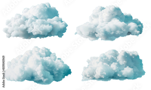 Clouds set on png background