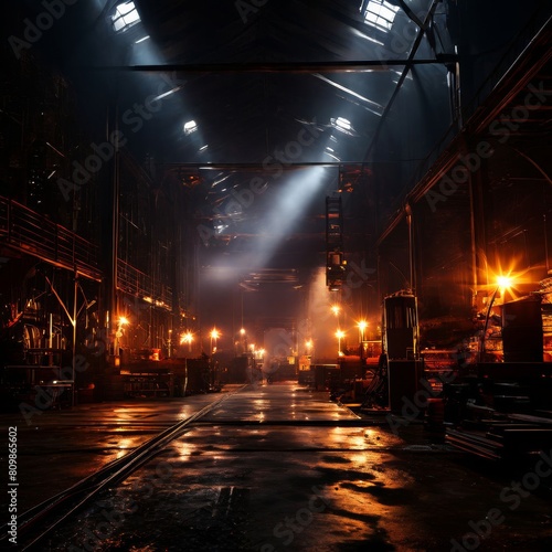 Metallurgical industry, steel mill interior