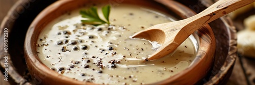 Lose yourself in the creamy richness of peppercorn sauce, its savory aroma and velvety texture enchanting