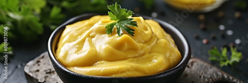Indulge in the creamy richness of mustard, its tangy taste and smooth consistency alluring