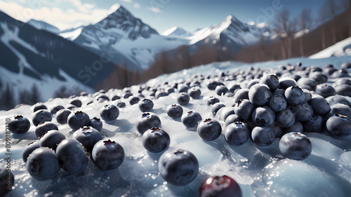 Frozen Bliss: Transport Yourself to a Winter Wonderland with Our Exquisite Blueberries"