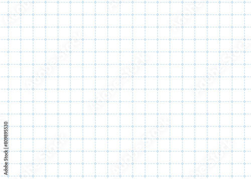 シンプルな四芒星と点線の方眼紙パターン、正方形グリッドのパターン