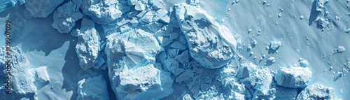 Satellite imagery capturing the breakup of a massive iceberg, a direct consequence of rising global temperatures