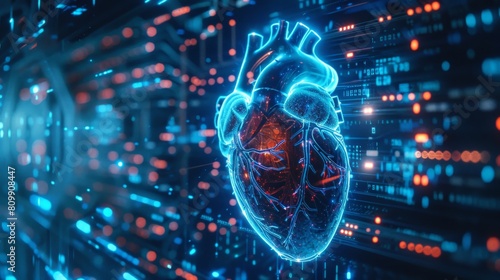A digital representation of the human heart.