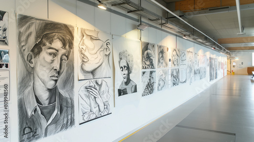 Art Exhibition in Modern Gallery Space 