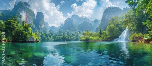 Captivating Khao Sok National Park s Verdant Rainforest Scenery with Towering Limestone Karsts and