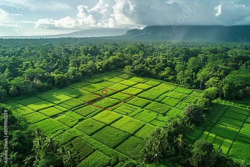 landscape indonesia nature asia bali agriculture fields green plantation travel farming rice terrace view plant