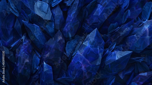  A cluster of blue rocks resembling handcrafted paper—blue and purple hues—with a central star embellishment
