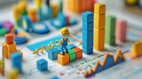 3D cute icon as Risk Assessment Officer Analyzing Data concept as A risk assessment officer analyzes data to identify potential risks in a companys operations and recommend mitigat