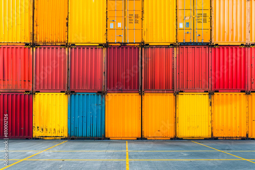 Shipping containers ready for global transit vibrant economic exchange copy space 