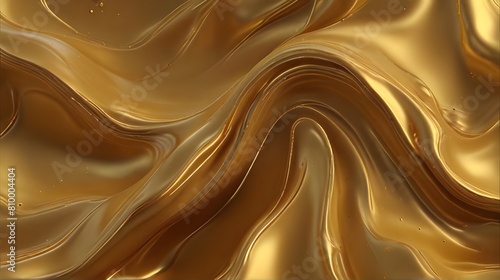 Golden Flow: Abstract 3D Background for Luxe Designs & Metallic Themes,rich, opulent, elegance, texture, glamorous