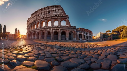 Famous places in Roma: the Colosseum. 8K