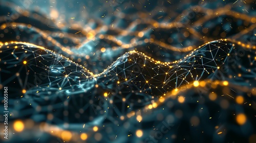 Abstract background with swirling neural pathways and glowing nodes, representing the complexity and interconnectedness of AI algorithms