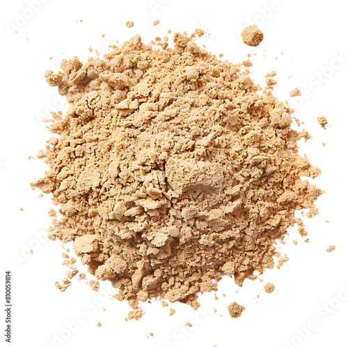 A pile of loose brown powder.