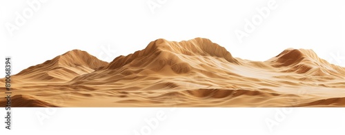 sand desert Dune isolated on white background