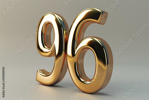 Number 96 in 3d style 