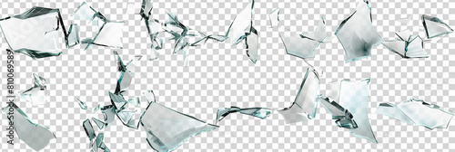 Shards of shattered glass