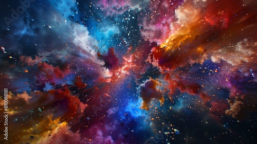 A symphony of color erupting from the void, like fireworks on a canvas of endless possibility.