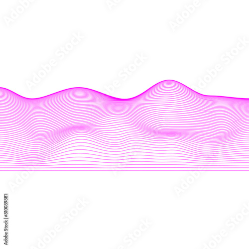 Shape, adesivo detalhe futurístico em forma de ondas 3d. Forma de distoção com ondas entrelaçadas. Rosa com roxo. Com fundo transparente.