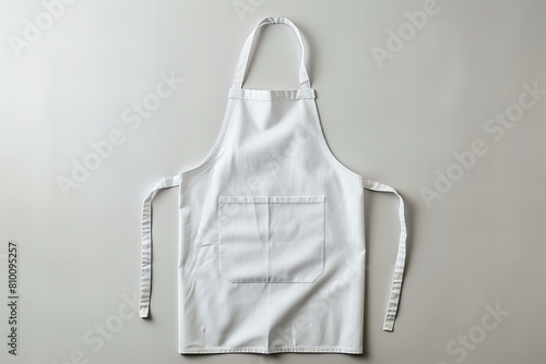 White apron mockup on white background